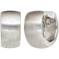 JOBO Paar Creolen, breit rund 925 Silber