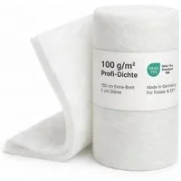 Heiro Stoff Polster Vlies Watte Weiß 150cm breit 100 g/m² Meterware, Meterware - Breite: 150