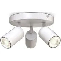 B.K.Licht Deckenspots, ohne Leuchtmittel, 3-flammige Spotlampe, rund, schwenkbar, drehbar, GU10, schwarz