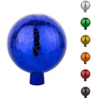 VERDOBA Gartenfigur Gartenkugel für Außen - Gartendeko Rosenkugel Dekokugel für den Garten, Glas