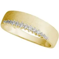 Firetti Fingerring Schmuck Geschenk Gold 333 Damenring Goldring Plättchen, mit Brillanten