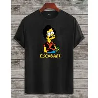RMK T-Shirt Basic Shirt Freizeit Rundhals Mafia Gangster Escobar Bart aus Baumwolle