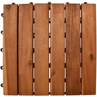 dasmöbelwerk Klickfliesen Terrassenfliese Klickfliese Holzfliese 30x30 cm Akazienholz 10 Stk/Pck