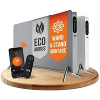 Lebenlang Konvektor Elektroheizung - Inkl. Wifi/App & Fernbedienung - Stand- & Wandmontage, Einstellbares Thermostat, Für Räume bis 50m², Smarte App-Steuerung