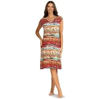 Ascafa Strandkleid Beach (Packung, 1-tlg., 1-teilig) Damen Trägerkleid 100cm Sommerkleid Exotisch Strandmode