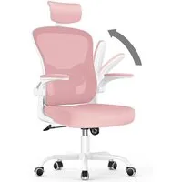 ZAISZE Bürostuhl Ergonomischer Bürostuhl mit Netzbezug und klappbaren Armlehnen (Spar-Set), Einstellbarer für maximale Bewegungsfreiheit