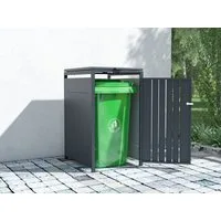 KONIFERA Mülltonnenbox Bilbao Premium, Metall pulverbeschichtet, Deckel mit Gasdruckfeder, abschließbar, BxTxH: 68x80x117 cm