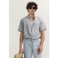 bugatti Kurzarmhemd Modern Fit mit einem Print