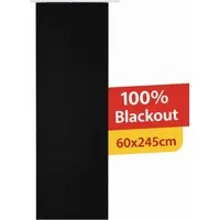 Stoffschmiede Schiebegardine, 60x245cm, Paneelwagen, Lichtschutz, 100% Blackout