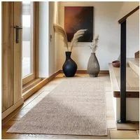 Carpettex Schlingenteppich Unicolor - Einfarbig, Läufer, Höhe: 7 mm, Kurzflor Schlingen Teppich Wohnzimmer Einfarbig Modern
