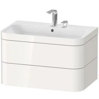 Duravit Happy D.2 Plus c-bonded Set wandhängend Weiß Hochglanz 775x490x480 mm - HP4637E2222 HP4637E2222