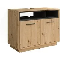 Vicco Waschbeckenunterschrank Beatrice, Eiche/Anthrazit, 80 x 64 cm (1-St)