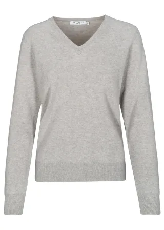 IN LINEA - NOS Pullover, V-Ausschnitt 842 stone mel. - Gr. - 46