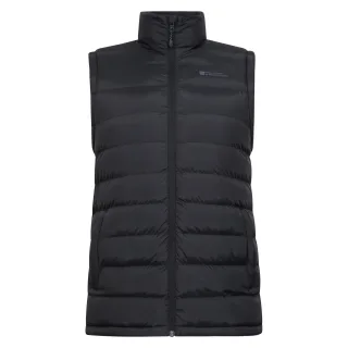 Mountain Warehouse Herren-Gepolsterte Weste Seasons mit Kunstpelzfutter (Schwarz)