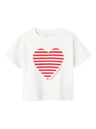 NAME IT - NMFFESKO SS NREG TOP bright white - Gr. - 116