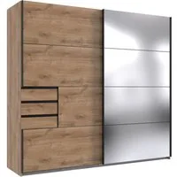 Wimex Schwebetürenschrank Saigon mit Spiegeltür, 2 Türen, 225cm breit