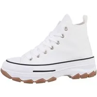 Ital-Design Damen High-Top Freizeit Sneakerboots (86016867) Flach Sneakers High in Weiß