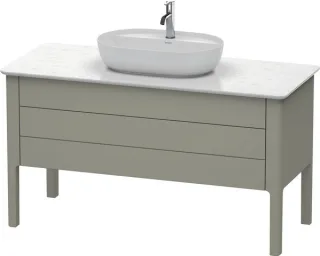 Duravit Luv Konsolenwaschtischunterbau bodenstehend Stein Grau Seidenmatt 1338x570x743 mm - LU956609 LU956609292