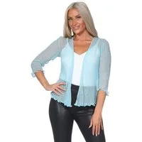 ikat Bolero IKA01 (Sommerlicher angenehm leichter Damen Bolero mit 3/4 Arm)