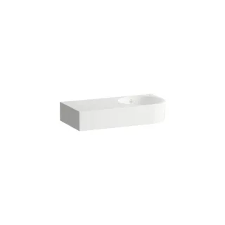 Laufen FORM Waschtisch H515FM33991041 800x400x150 mm, Ablage links, Armaturenbank, 1 Hahnloch, mit Überlauf, weiß