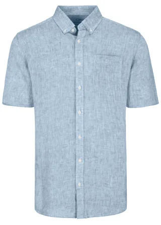 COMMANDER Finest Clothing - Hemd, 1/2 Arm stonewash - Gr. - M