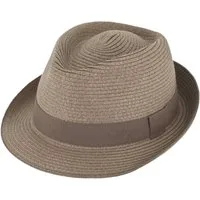 Fiebig Strohhut Papier Trilby mit Ripsband rollbar