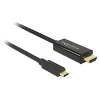 USB Adapterkabel, USB-C Stecker > HDMI 4K Stecker schwarz, 3 Meter
