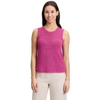 Cartoon Stricktop Damen mit Rundhalsausschnitt Rippbündchen