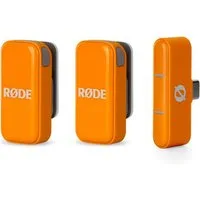 RØDE Rode Wireless Micro Drahtloses Mikrofon-System USB-C Orange Digitales Aufnahmegerät (Drahtlos-Mikrofonsystem für Smartphones mit USB-Typ-C)