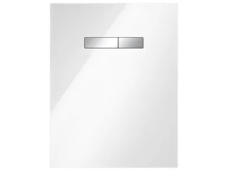 Tece lux Betätigungsglasplatte manuell Glas weiß glänzend,Tasten Chrom glänzend, 9650001 9650001