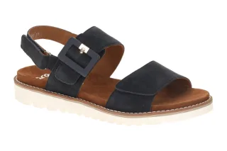 ara 12-28134 02 Damen Sandale dunkelblau braun Klettverschluss bequem flexibel