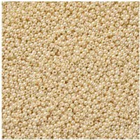 maDDma Bastelperlen 50g Rocailles Glasperlen ca. 2,3x1,5mm 1mm Bohrung Perlen Schmuck, vanille