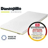 Dunlopillo, Topper Elements, Premium Viscotopper 90x200 & 140x200 cm, 7 cm hoch, Polyester, Matratzentopper Made in EU Geeignet für Boxspringbetten
