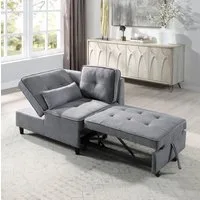 ATLANTIC home collection Schlafsofa Freddy, wandelbar zum Loungesessel, Relaxliege und Gästebett, inkl. Kissen
