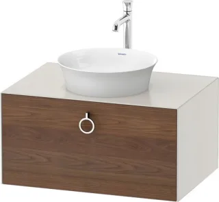 Duravit White Tulip Konsolenwaschtischunterbau wandhängend Amerikanischer Nussbaum & Nordic Weiß Mat WT4980077390010