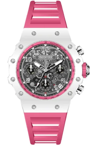 Invicta Racing 69620 Herrenuhr - Quarzwerk - Acryl mit silbernem Zifferblatt - 40 mm