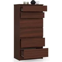 Raumhirsch Furniture Kommode mit 6 Schubladen 60 cm breit Holz Schrank, (viele Farbvarianten - Maße: 130 x 60 x 40 cm) - Hochwertig & stabil
