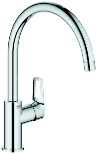 Grohe Einhand-Spültischbatterie BauLoop 31368_1 hoher Auslauf GROHE ZERO chrom, 31368001 31368001