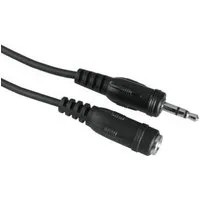Hama 3,5mm Klinken-Verlängerung Stereo Audio-Kabel, 3,5-mm-Klinke, Audio, Klinken-Kabel 3,5-mm Buchse Kupplung auf Stecker, Verlängerungs-Kabel