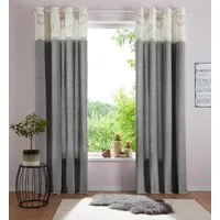 OTTO home Gardine Louis (1 St), Ösen, halbtransparent, halbtransparent, aus Bio-Baumwolle, einseitig bedruckt