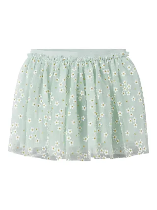 NAME IT - NMFFLORAL SKIRT Pale Aqua - Gr. - 104