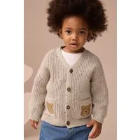 Next Strickjacke Strickjacke aus 100 % Baumwolle mit Figuren (1-tlg)