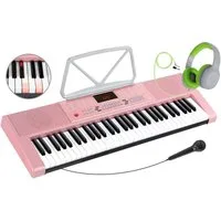McGrey Home-Keyboard LK-6120-MIC Keyboard mit Mikrofon & Kinderkopfhörer Set (2-St., Inkl. Mikrofon, Notenhalter und Kinderkopfhörer), 255 Sounds und Rhythmen - 50 Demo Songs mit Lernfunktionen