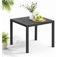 Mucola Gartentisch Outdoor Beistelltisch 46x35cm Aluminium Terrassentisch rechteckig (Stück, 1-St., 1 Tisch), hitze- und wetterbeständig