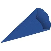 itenga Schultüte 3D Color Schultüten Bastelwellpappe 68CM BLAU - Schultüten Rohling zum