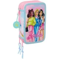 safta Federmäppchen Barbie - Painterly - Mäppchen Federmappe, 37 Teile, 3-fach gefüllt, (37-tlg., Mädchen), Reißverschluss