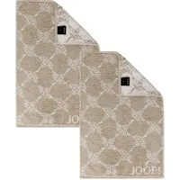 JOOP! Handtuch 2 Stück Joop! Gästetuch Cornflower 1611-30 Sand 30x50, Walkfrottier (2-St), Baumwolle
