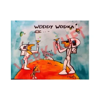Udo Lindenberg Original Aquarell "Woddy Wodka" ca. 80 x 65 cm / Unikat