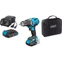 Akku-Bohrmaschine Satz 9230-2, 18Volt, Bohrschrauber blau/schwarz, Li-Ionen Akku 2Ah