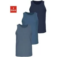 H.I.S Tanktop, Unterziehshirt, Unterhemd für Herren (3er-Pack) unifarben, Rundhalsausschnitt, aus Baumwolle